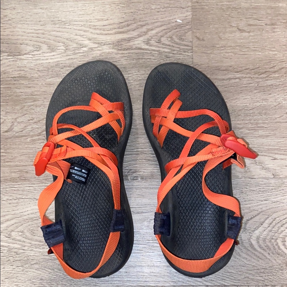 Chaco Women's Sandals in Vibrant Orange and Black